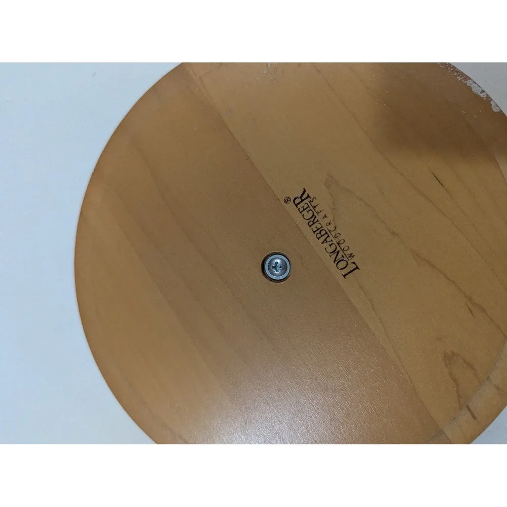 Longaberger Woodcrafts Round Wood Replacement Lid with Knob 7.5 Inch‎
